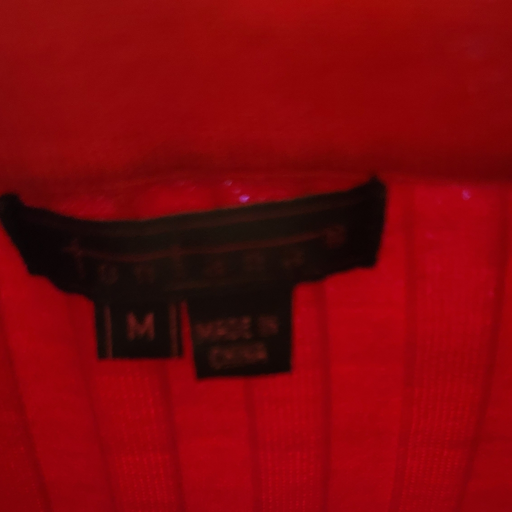 ❗️ Red Women's sweater with Silver Accents . FONTANA ❗️ - Picture 5 of 12